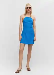 Vestido Pino Azul Talla XL Mujer Mango