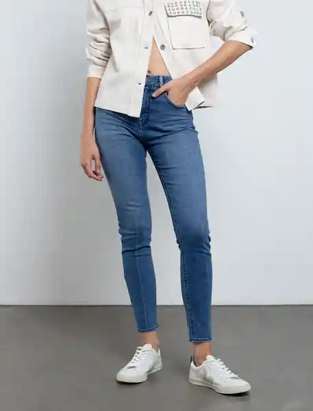 Jean Mujer Azul Índigo Medio Talla 6 493E014 Naf Naf