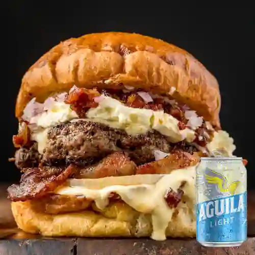 Combo Borondo Burger Máster + Águila Ligera 355 ml