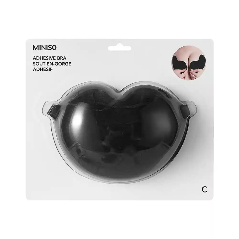 Miniso Brasier Adhesivo Copa C Negro