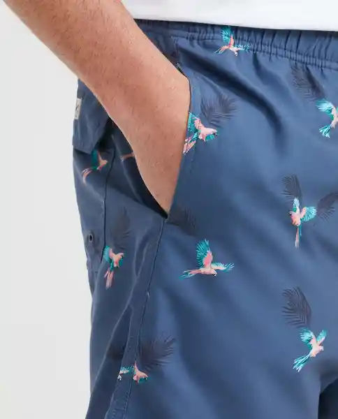 Short Bird Print Swimwear Azul Dark Ultra Oscuro L Chevignon