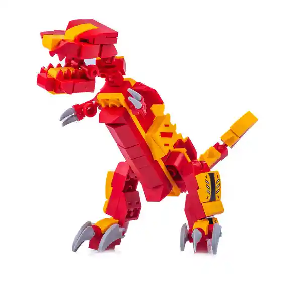 Monkey Set Construcción Súper Dinosaurio Rojo Bloques Armables