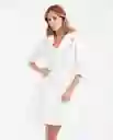 Vestido Corto Poplin Embroidery Dress Blanco 0 Claro L Chevignon