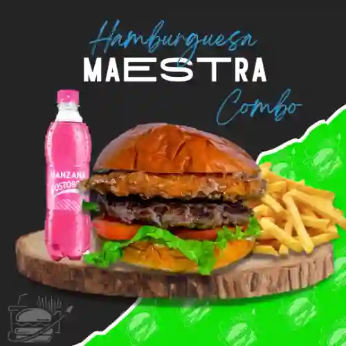 Hamburguesa Maestra + Gaseosa + Papas