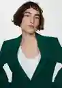 Blazer Americana Iguana Botella Talla S Mujer Mango