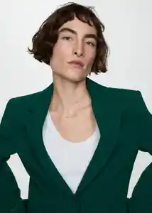 Blazer Americana Iguana Botella Talla S Mujer Mango