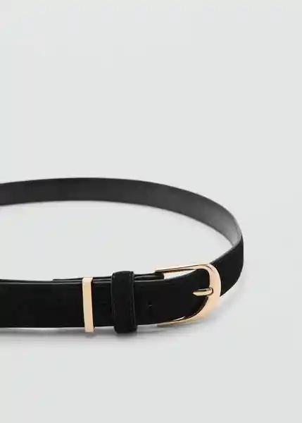 Cinturón Mayo Negro Talla S Mujer Mango