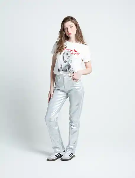 Pantalón Peta Mujer Crudo Puro Claro Talla 6 431F320 Naf Naf