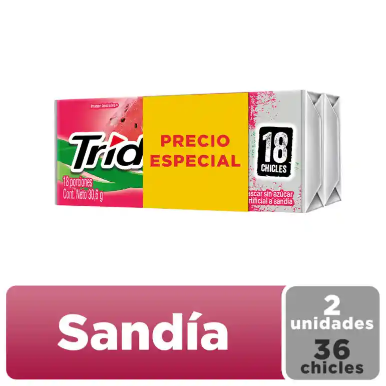 Trident Chicle Sin Azúcar Sandía