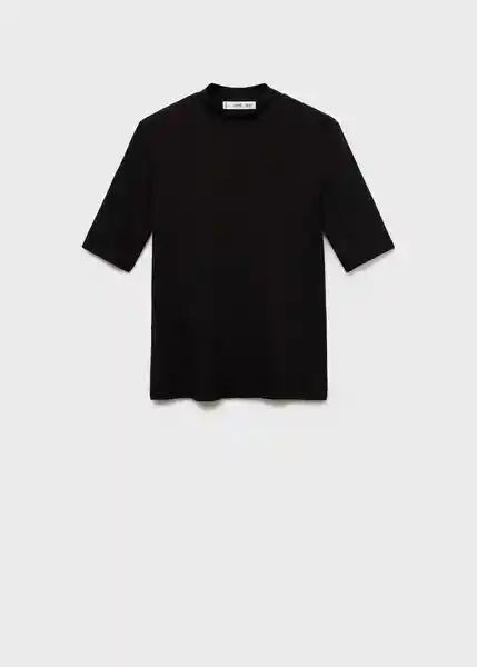 Camiseta Secondm Negro Talla S Mujer Mango