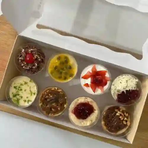 Cajita Mini Postres Tentación X8