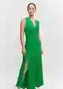 Vestido Manzana Verde Talla S Mujer Mango