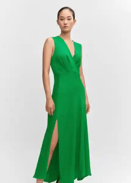 Vestido Manzana Verde Talla S Mujer Mango