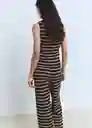 Top Nati Marrón Talla L Mujer Mango