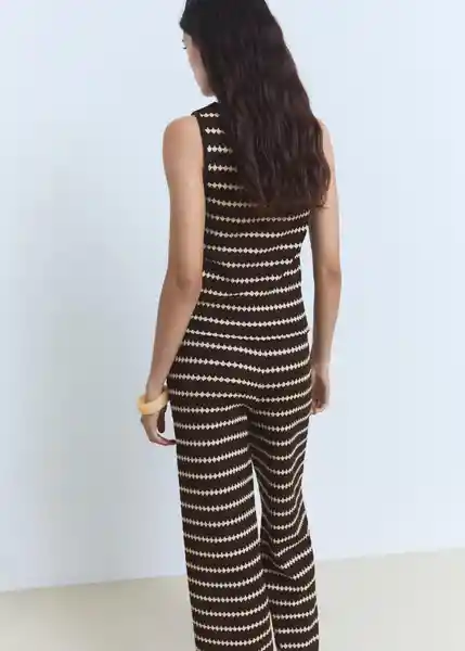 Top Nati Marrón Talla L Mujer Mango