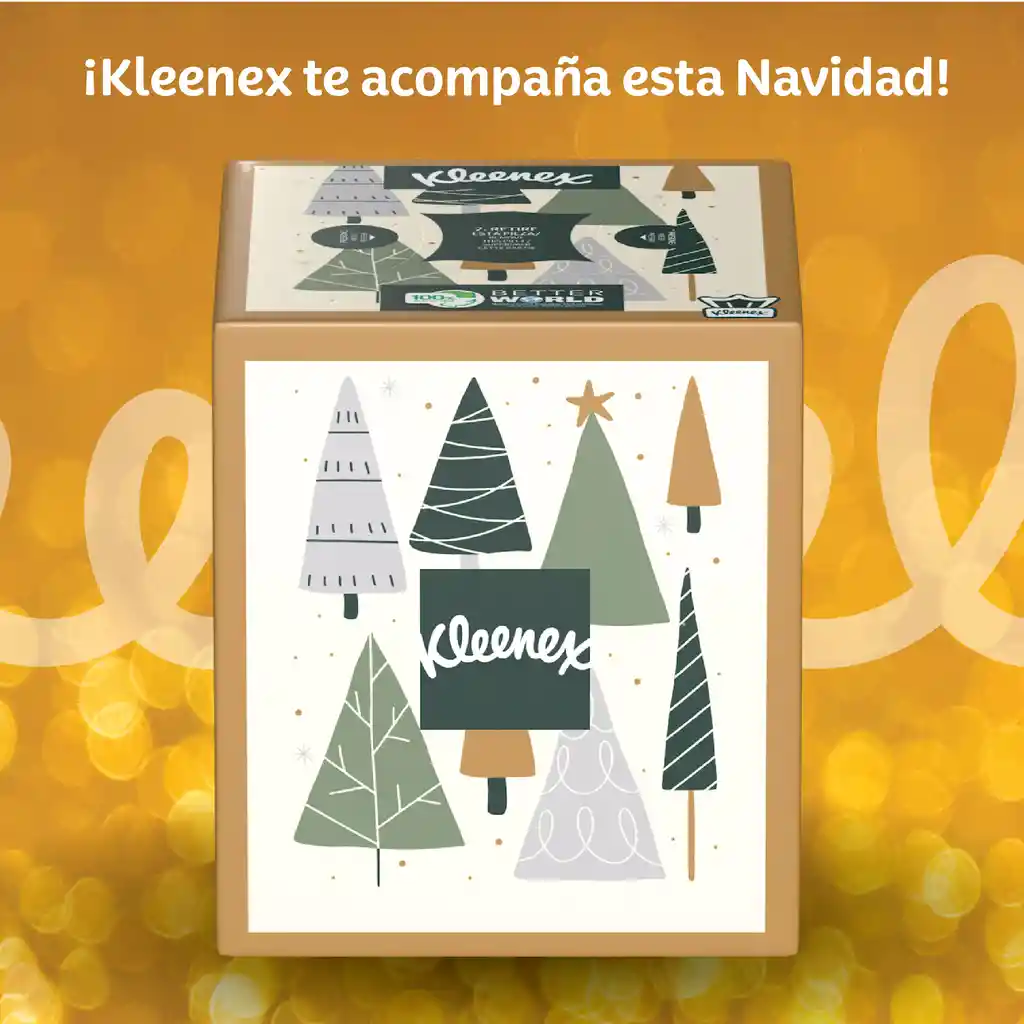 Pañuelos Faciales Kleenex Cubo Edición Limitada Navidad 60 und