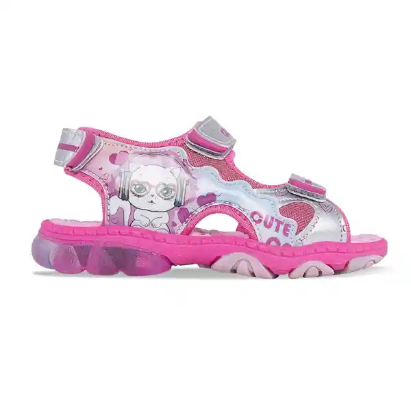 Los Gomosos Sandalias Neko Niña Fucsia Plata Talla 29