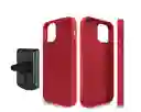 iPhone Evutec Case Para12/12 Pro Ballistic Nylon Afix Rojo