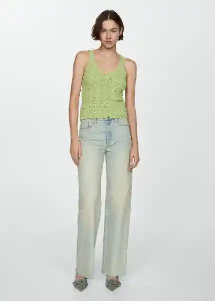 Top Sito Verde Talla 24 Mujer Mango