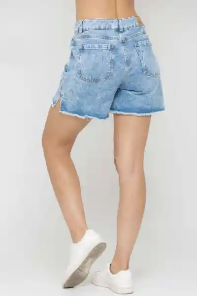 Short Ellen Color Azul Medio Talla 10 Ragged