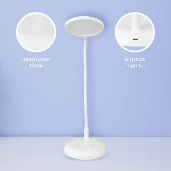 Lámpara de Escritorio Modelo Ald Db58 Blanco Miniso