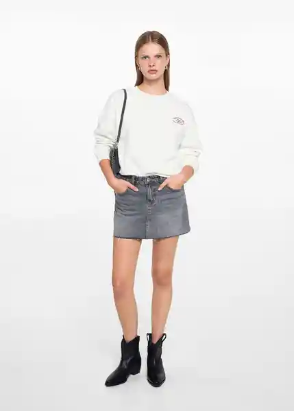 Sudadera Porto Offwhite Talla 19 Teen Niñas Mango