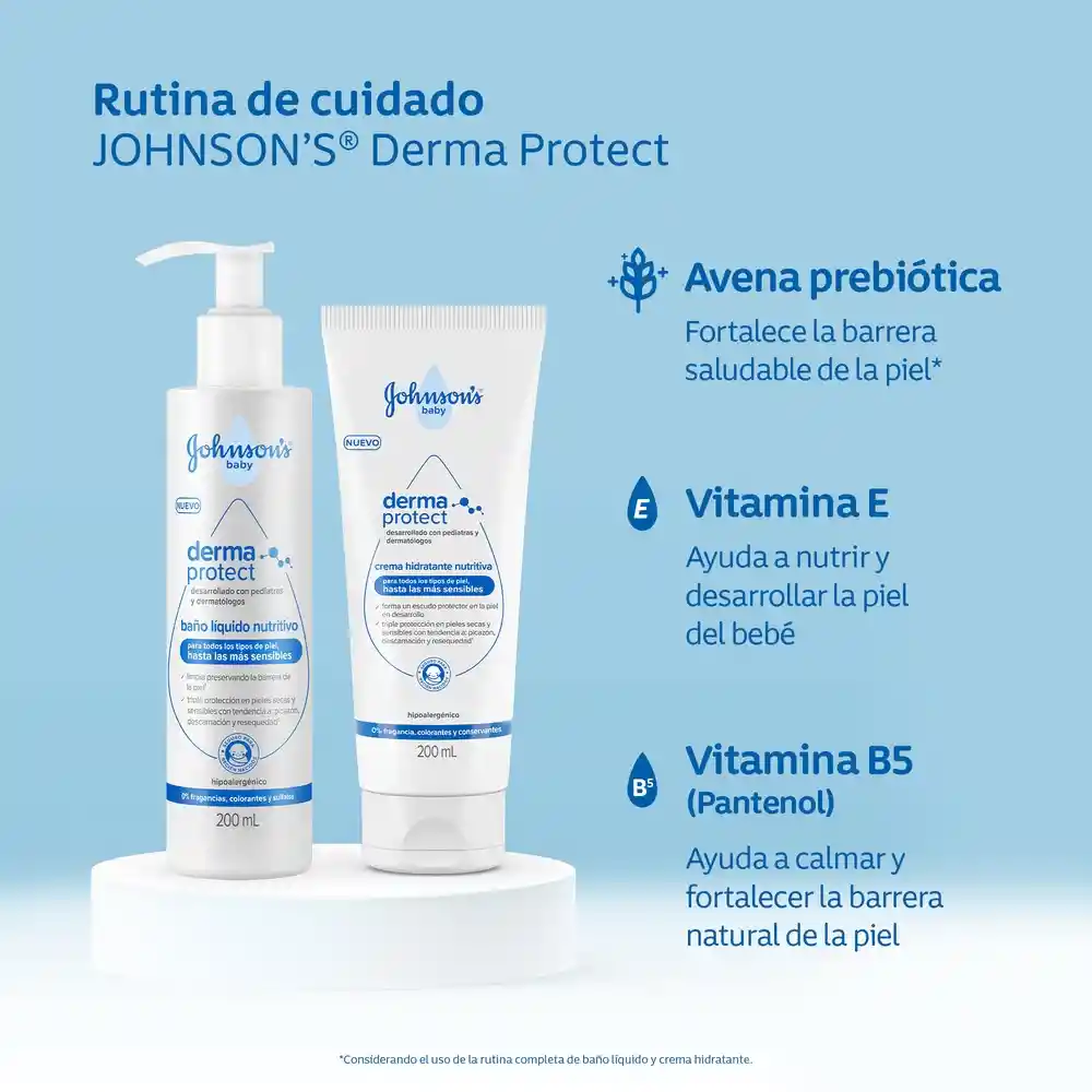 Crema Corporal Bebé JOHNSON'S Derma Protect x 200 ML