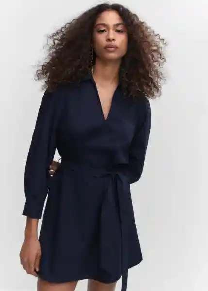 Vestido Pop-H Navy Talla XS Mujer Mango