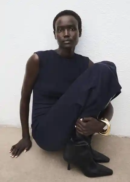 Vestido Basilea Navy Talla XS Mujer Mango