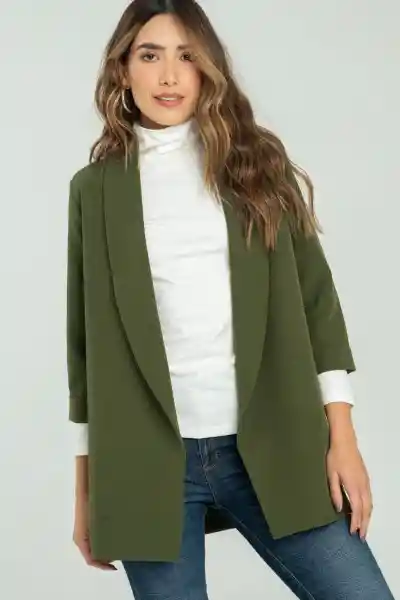 Blazer Ginebra Color Verde Militar Talla XS Ragged