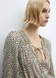Blusa Pomelo Crudo Talla S Mujer Mango