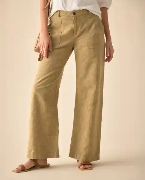 Pantalón Crudo Nevisca Claro Talla 8 631G030 Esprit