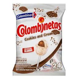 Colombinetas Paleta con Relleno Cookies & Cream