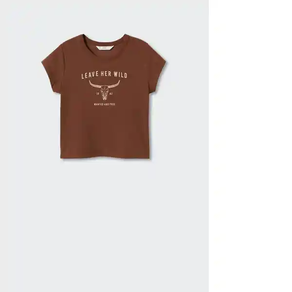 Camiseta Wild Marron Talla 19 Teen Niñas Mango