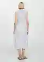 Vestido Zamore Azul Talla 18 Mujer Mango