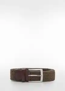 Cinturón Elástico Khaki Talla 91 Hombre Mango