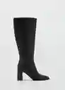 Botas Follow Negro Talla 36 Mujer Mango
