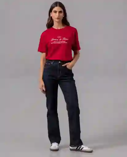 Camiseta Mujer Rojo Rubi Oscuro Talla XL 85300 Rifle