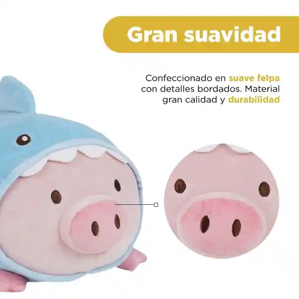 Peluche 13In Gigi Con Disfraz de Tiburón Mini Family Miniso