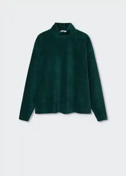 Sudadera Pana Verde Talla Xs Mujer Mango