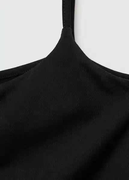 Top Bacara Negro Talla XS Mujer Mango