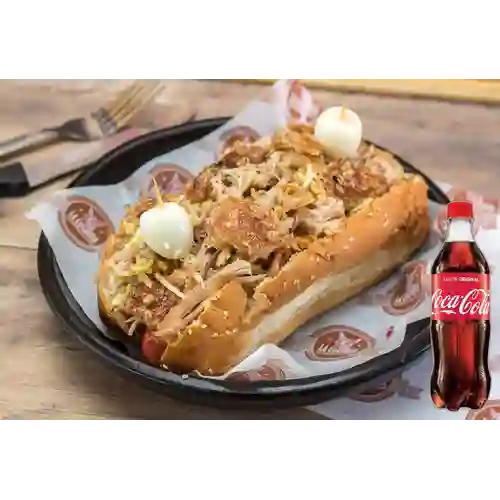 Combo Perro Caliente la Cochera +Cocacola Orig 500ml