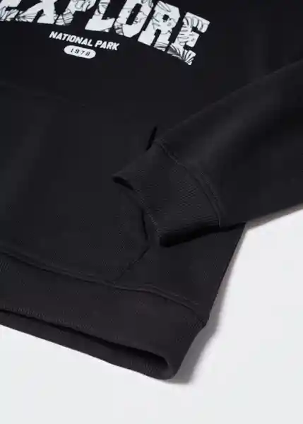 Buzo Sudadera Explore Negro Talla 14 Niños Mango