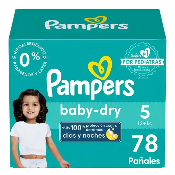 Pañales Pampers Baby-Dry Talla 5 78 Unidades