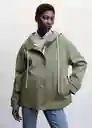 Abrigo Parka Perfume Khaki Talla XL Mujer Mango