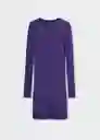 Vestido Lavanda Lila Talla 24 Mujer Mango