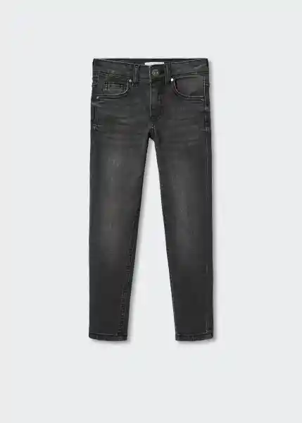 Jeans Skinny Tejano Negro Talla 07 Niños Mango