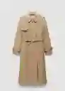 Gabardina Trench Eiffel Beige Talla L Mujer Mango