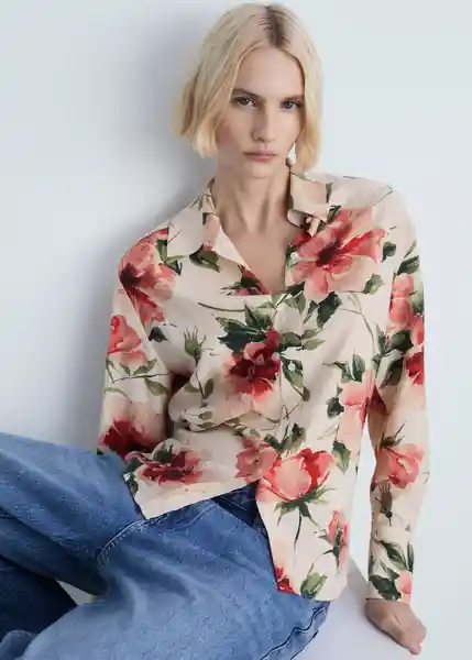 Camisa New Crudo Talla XS  Mujer Mango