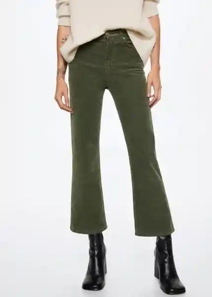 Jeans Siennap Verde Talla 40 Mujer Mango